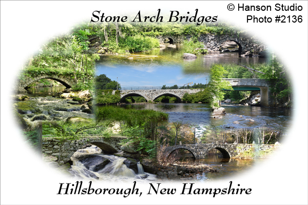 Hillsborough, NH Stone Arch Bridge Collage